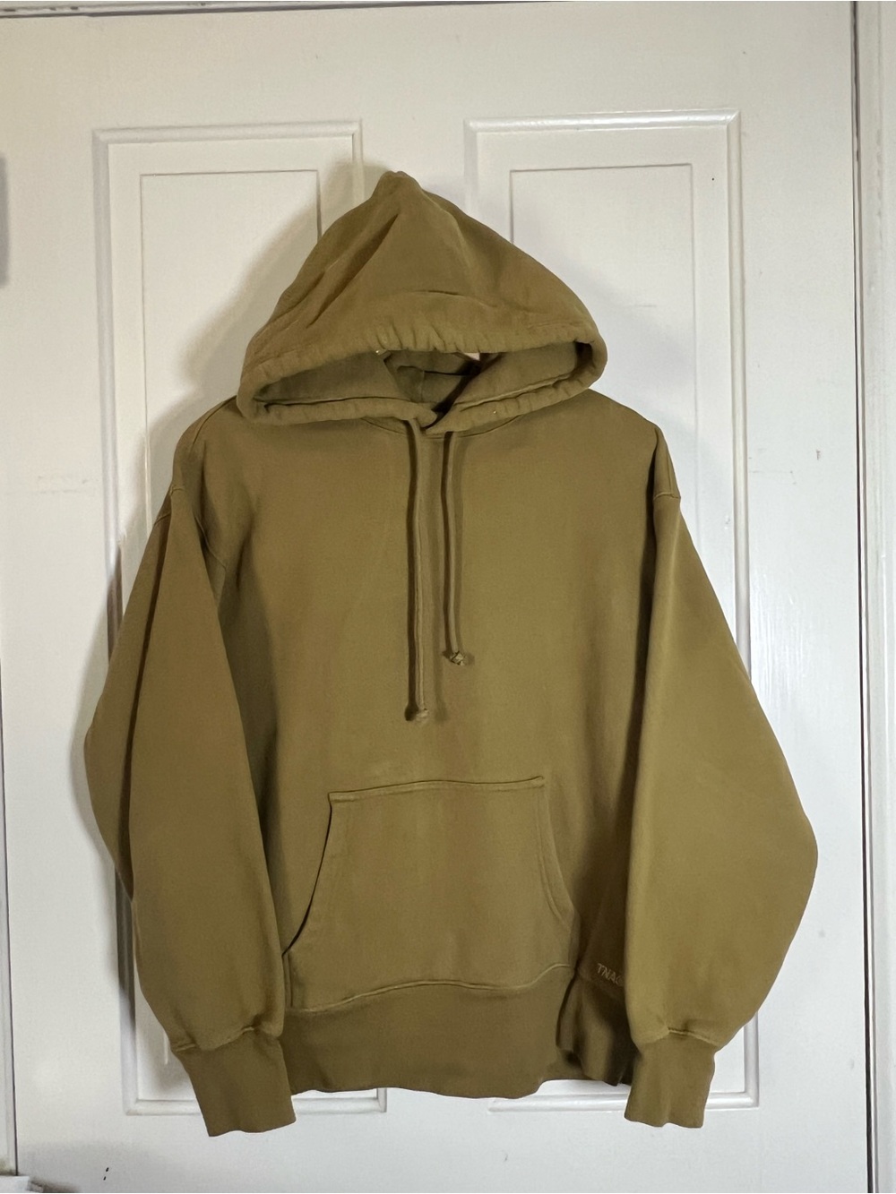 Aritzia TNA Sweatfleece Cozy Fleece Boyfriend Fit Size XS Olive Green *FLAW*